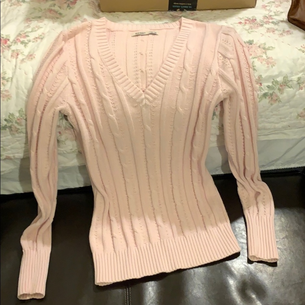 Pink knit sweater